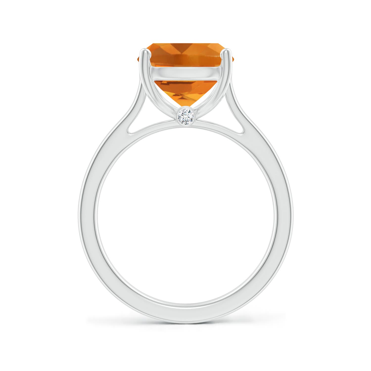 AAA - Citrine / 3.73 CT / 14 KT White Gold