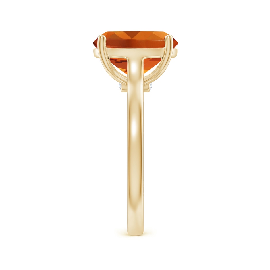 11x9mm AAAA Classic Cushion Citrine Solitaire Ring with Hidden Accents in 18K Yellow Gold side 299