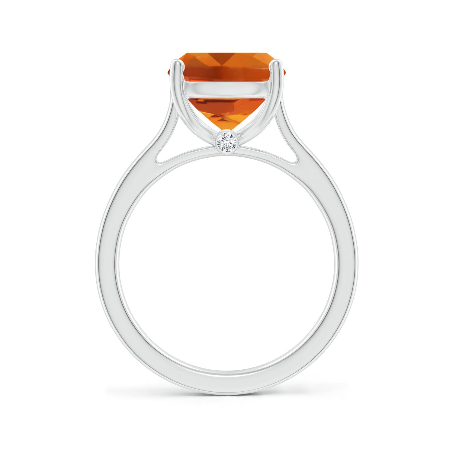 AAAA - Citrine / 3.73 CT / 14 KT White Gold