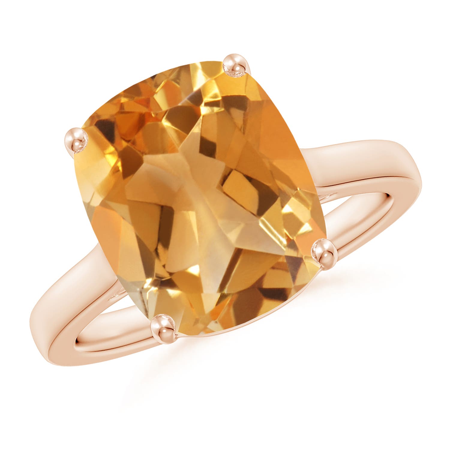 A - Citrine / 4.74 CT / 14 KT Rose Gold