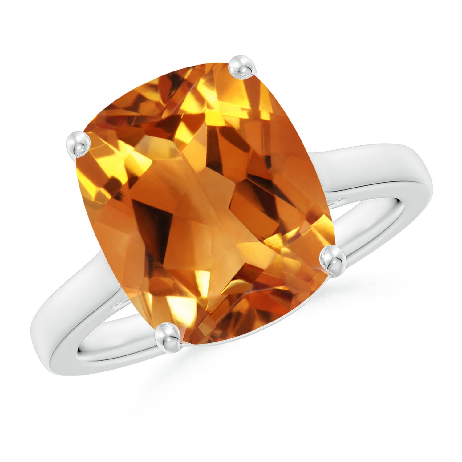 AAA - Citrine / 4.74 CT / 14 KT White Gold