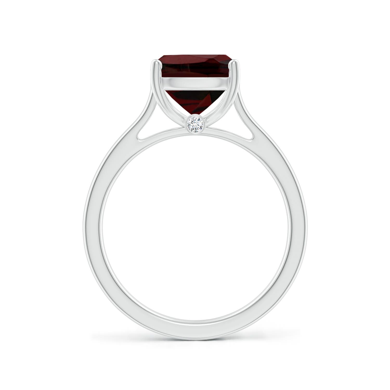 AA - Garnet / 3.37 CT / 14 KT White Gold