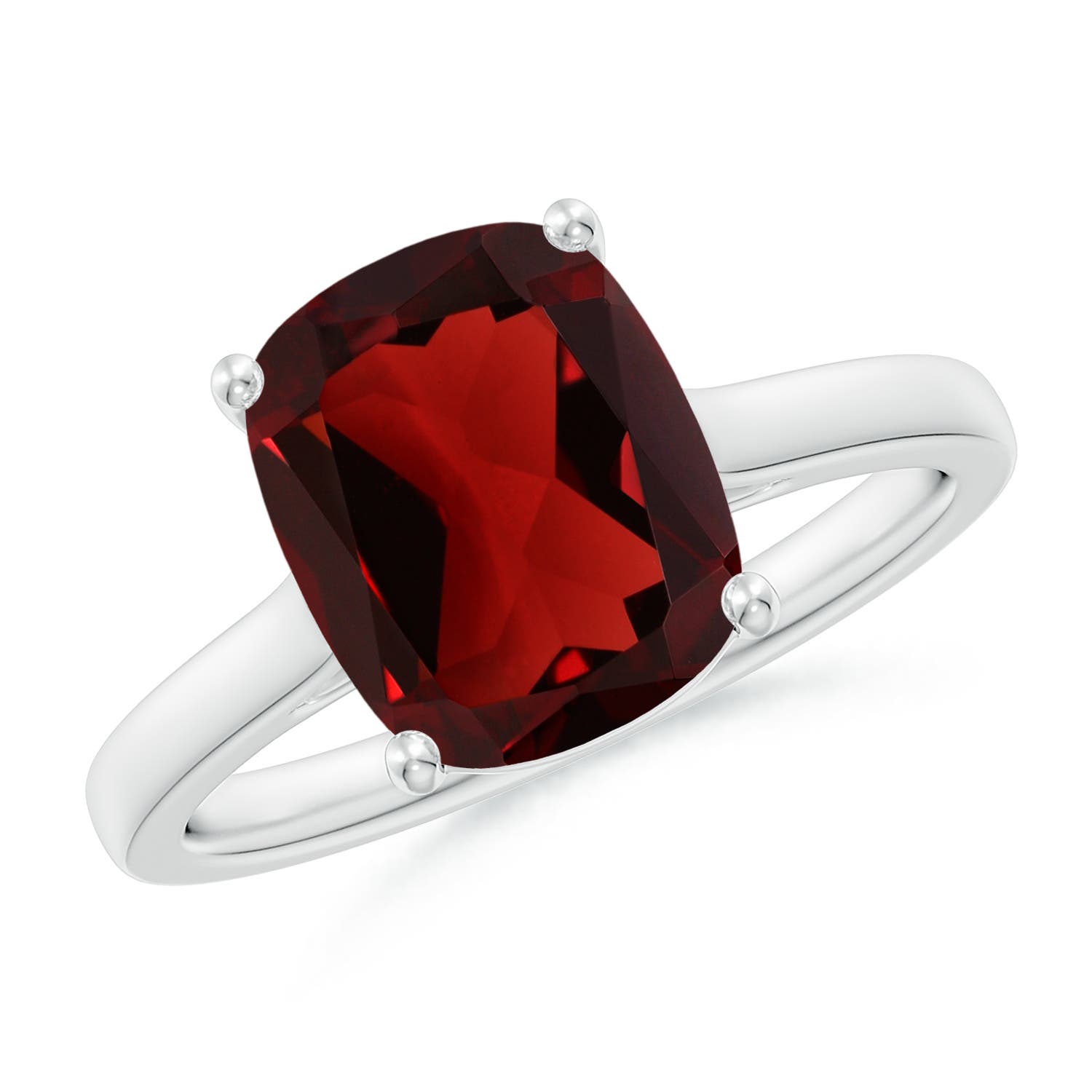 AAA - Garnet / 3.37 CT / 14 KT White Gold