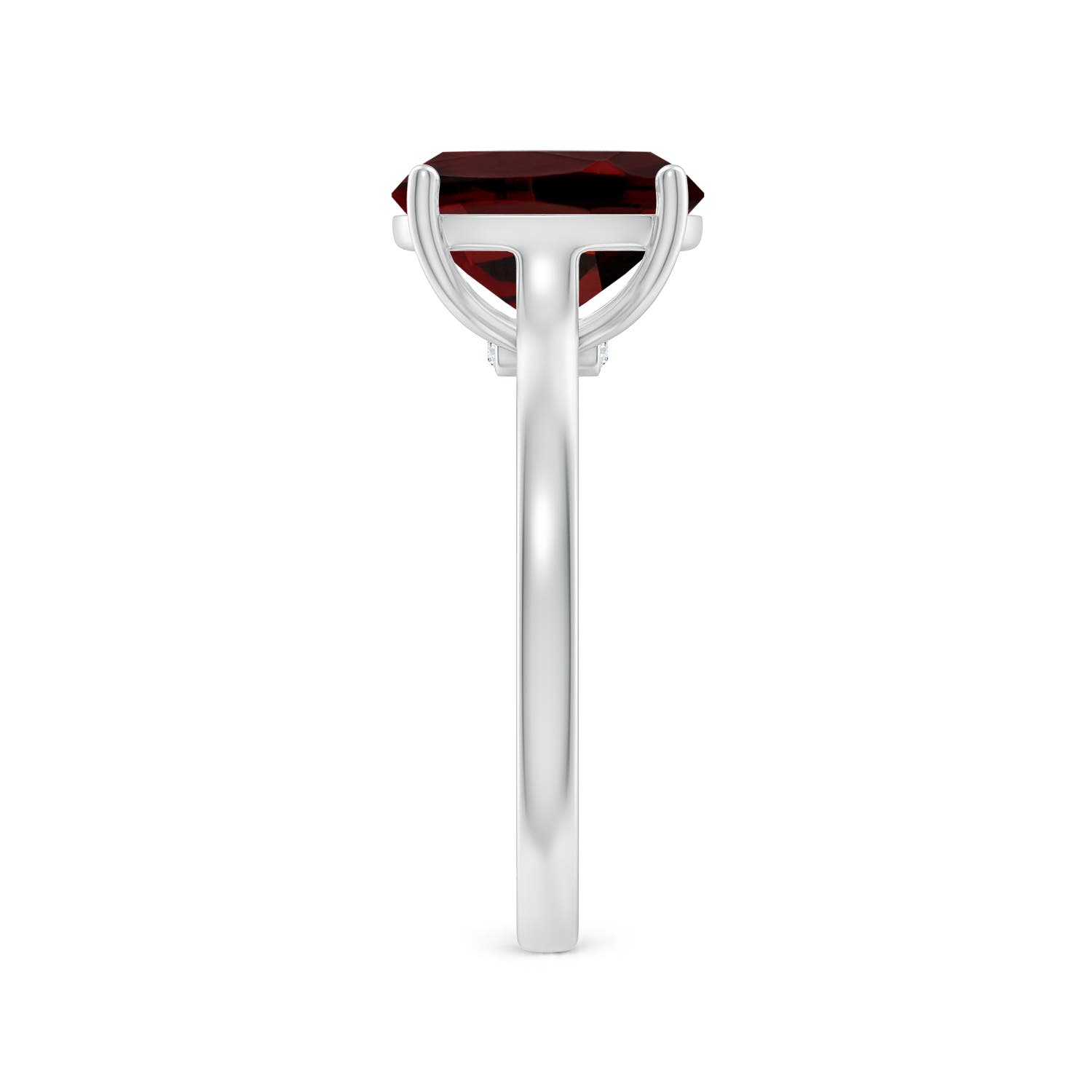 AAA - Garnet / 3.37 CT / 14 KT White Gold