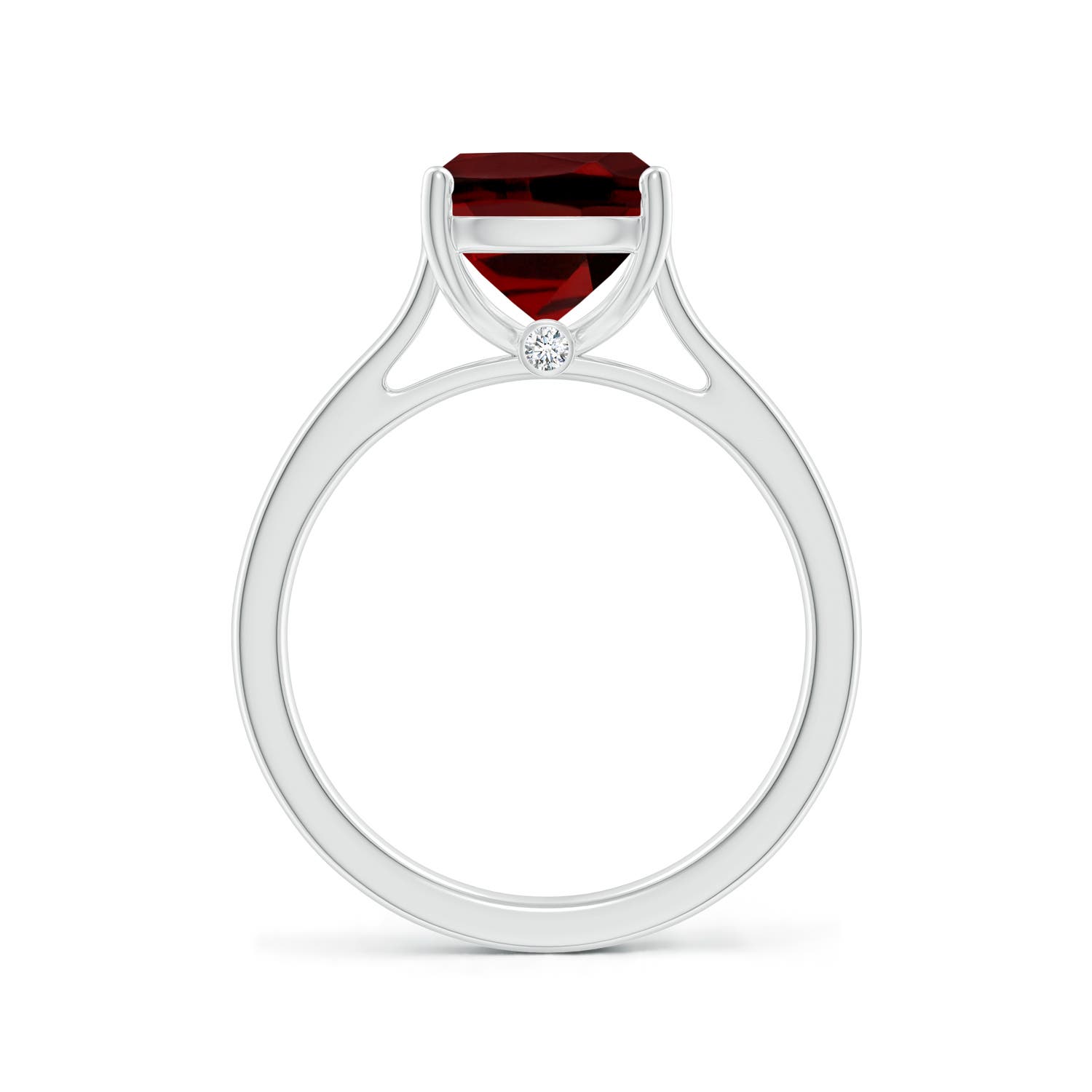 AAAA - Garnet / 3.37 CT / 14 KT White Gold