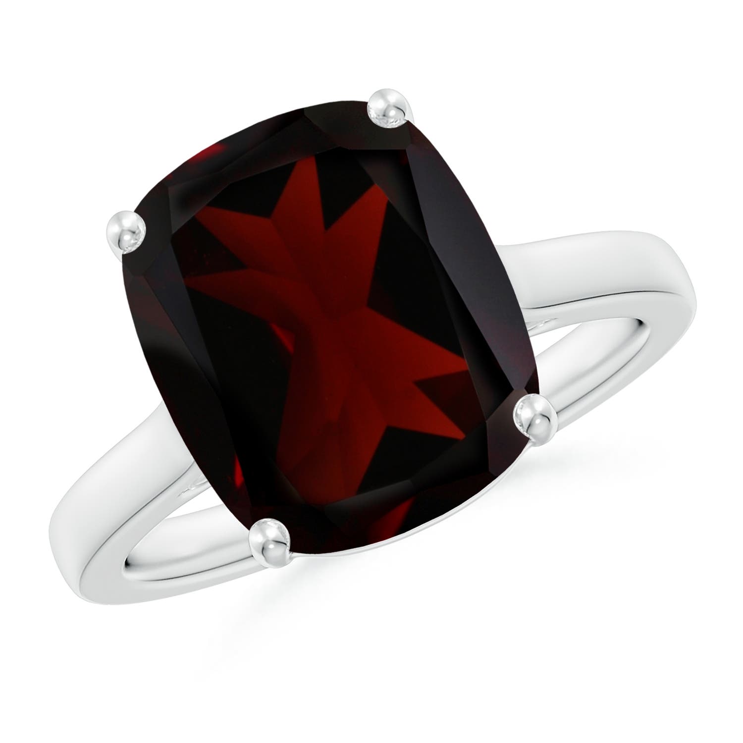 A - Garnet / 5.39 CT / 14 KT White Gold