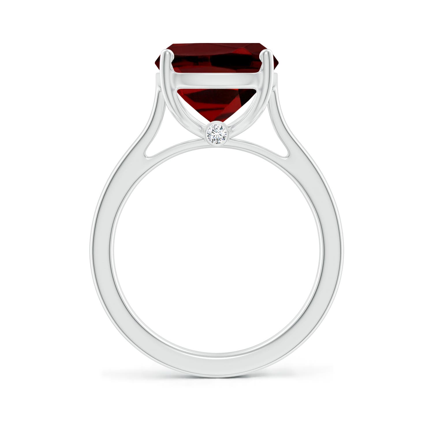 AAAA - Garnet / 5.39 CT / 14 KT White Gold