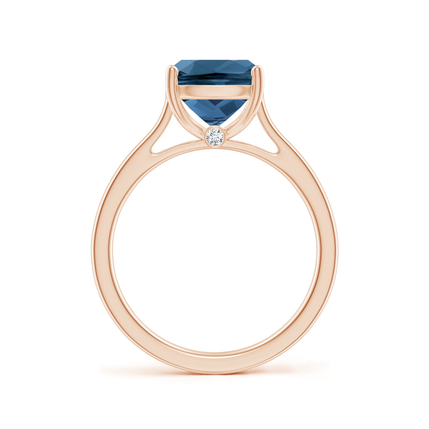 AA - London Blue Topaz / 3.22 CT / 14 KT Rose Gold