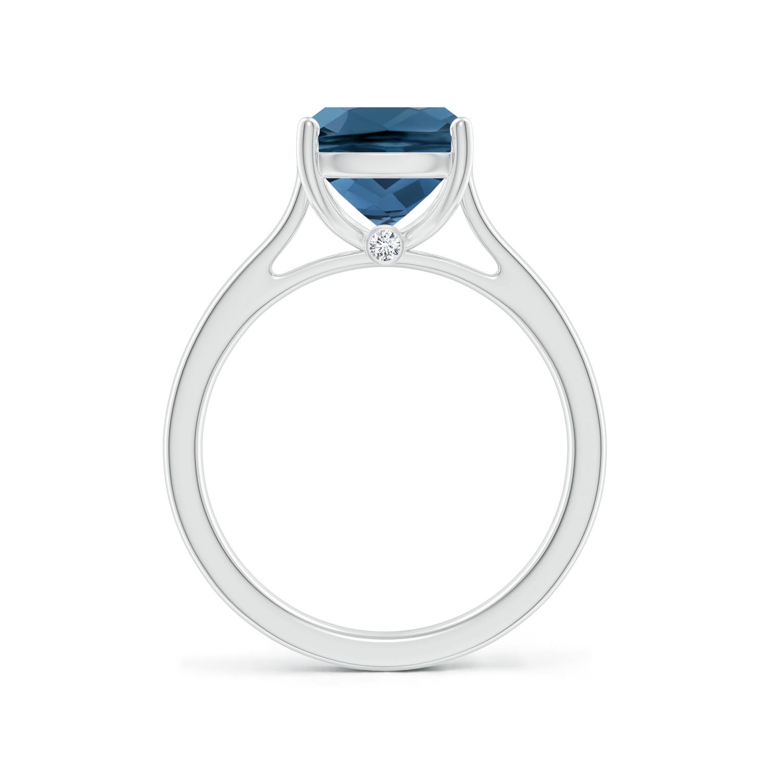 AA - London Blue Topaz / 3.22 CT / 14 KT White Gold