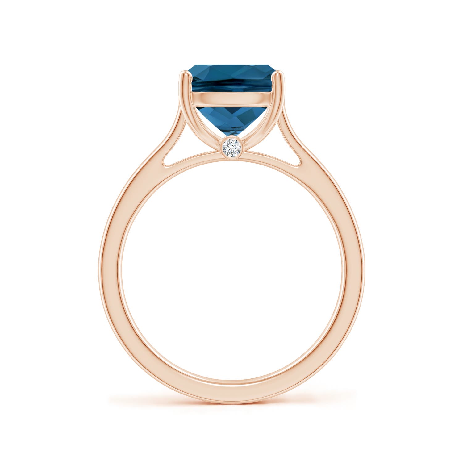 AAA - London Blue Topaz / 3.22 CT / 14 KT Rose Gold