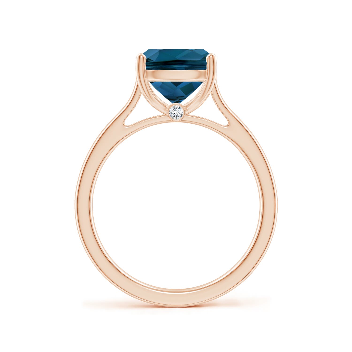 AAAA - London Blue Topaz / 3.22 CT / 14 KT Rose Gold