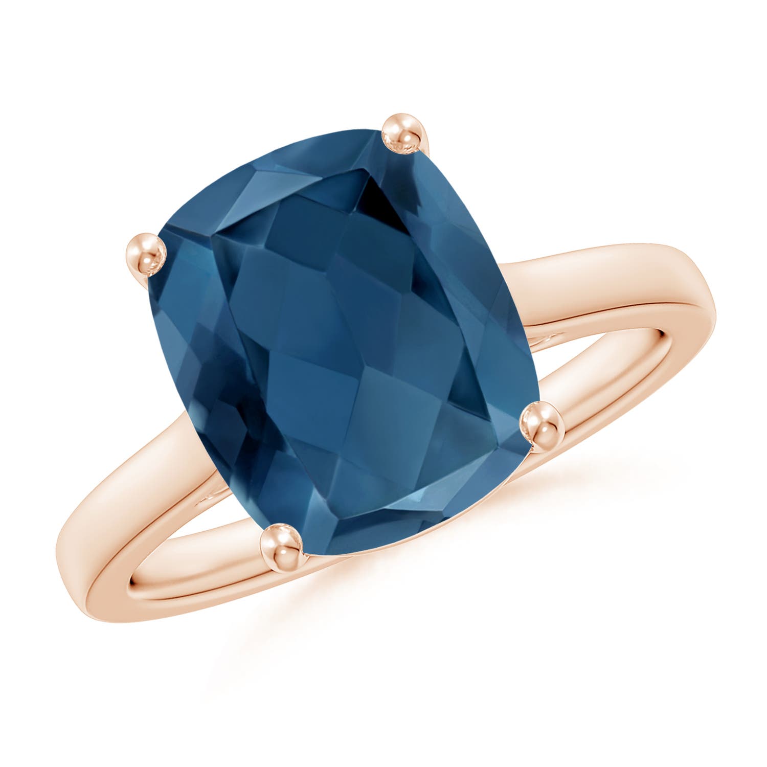 A - London Blue Topaz / 4.53 CT / 14 KT Rose Gold