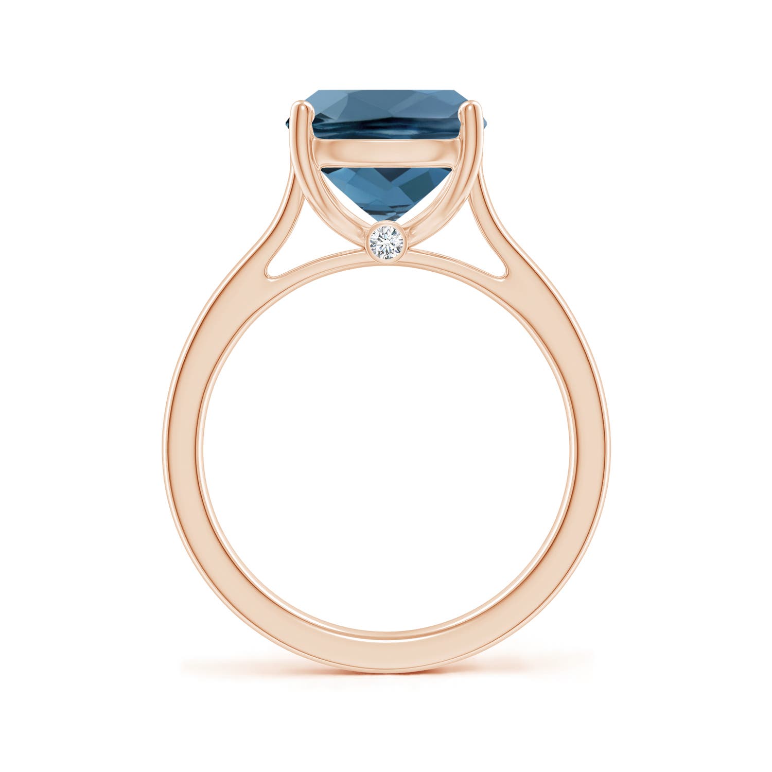 A - London Blue Topaz / 4.53 CT / 14 KT Rose Gold