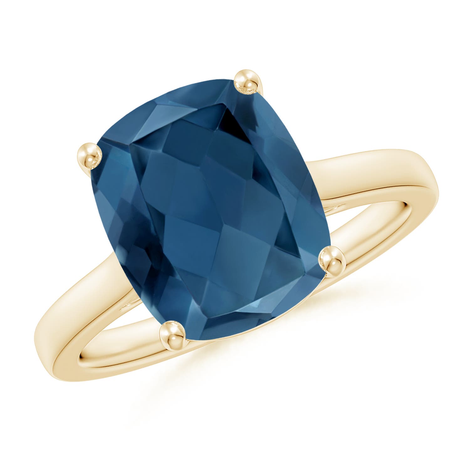 A - London Blue Topaz / 4.53 CT / 14 KT Yellow Gold