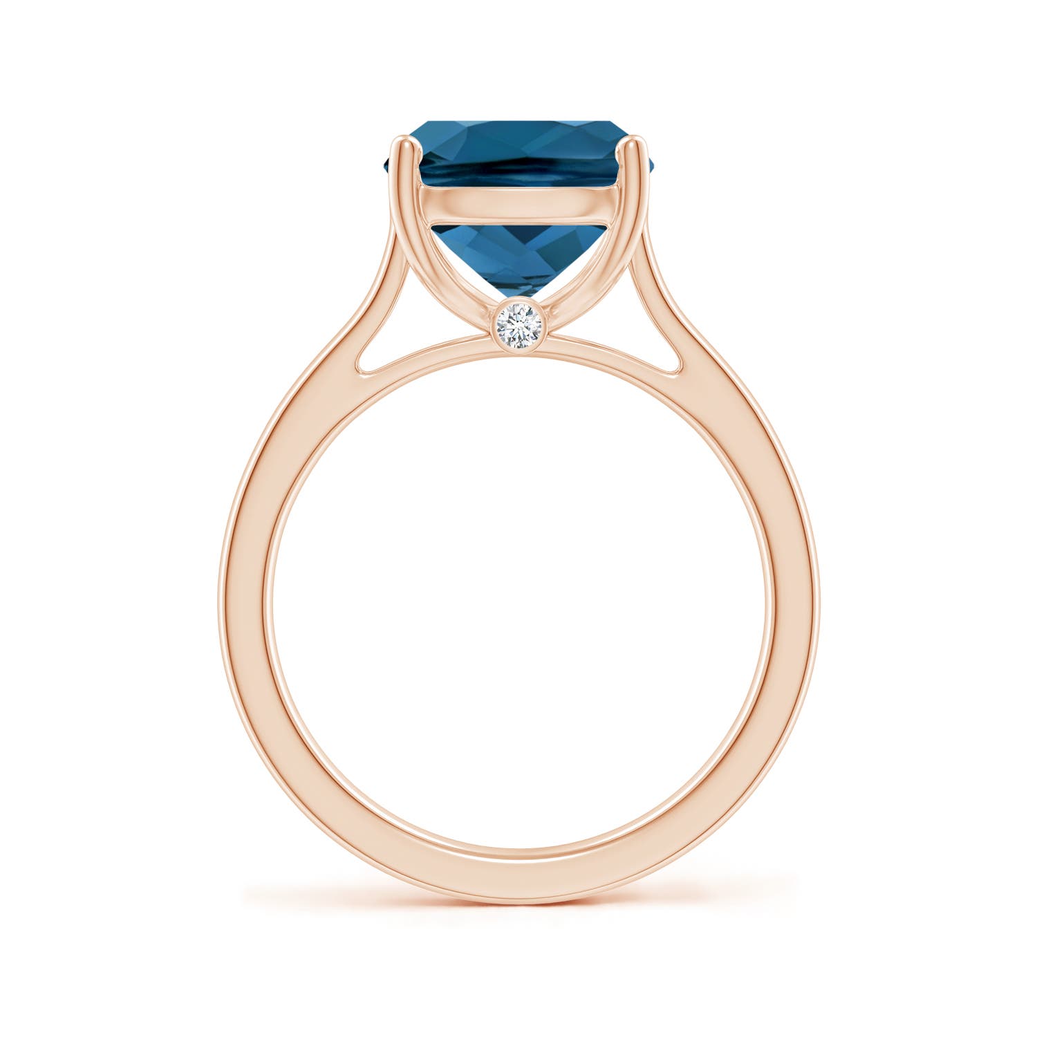 AAA - London Blue Topaz / 4.53 CT / 14 KT Rose Gold