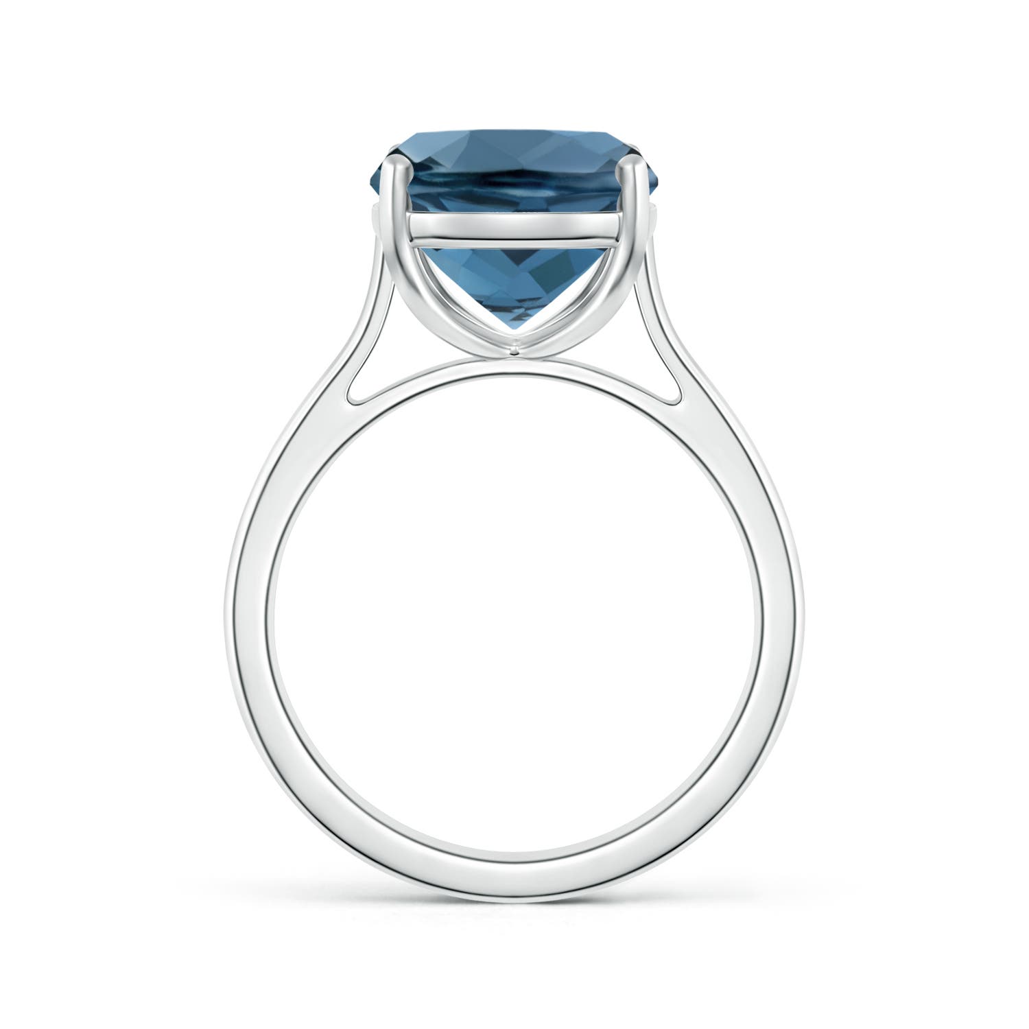 A - London Blue Topaz / 5.84 CT / 14 KT White Gold