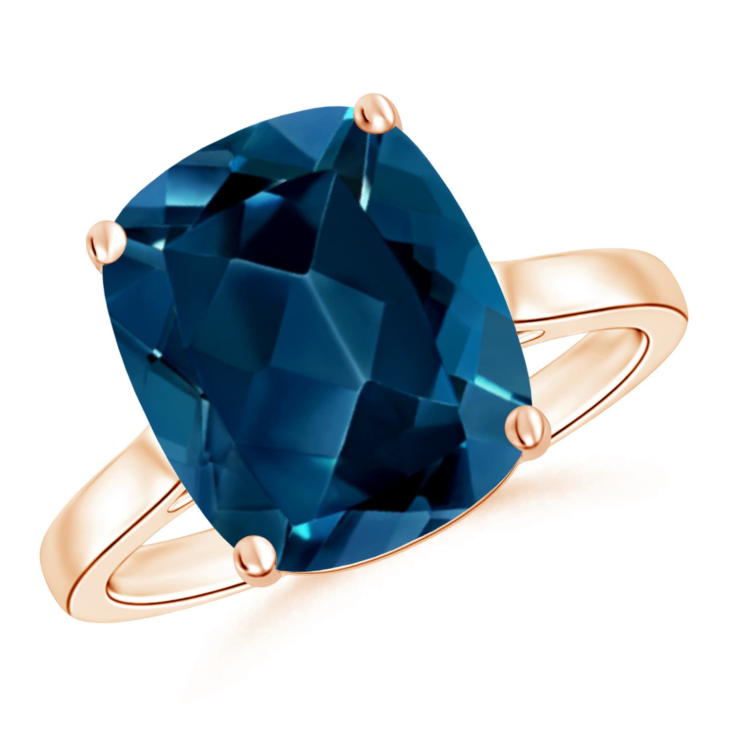 AAAA - London Blue Topaz / 5.84 CT / 14 KT Rose Gold