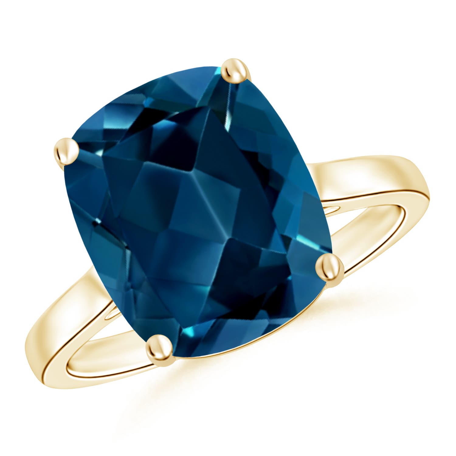 AAAA - London Blue Topaz / 5.84 CT / 14 KT Yellow Gold