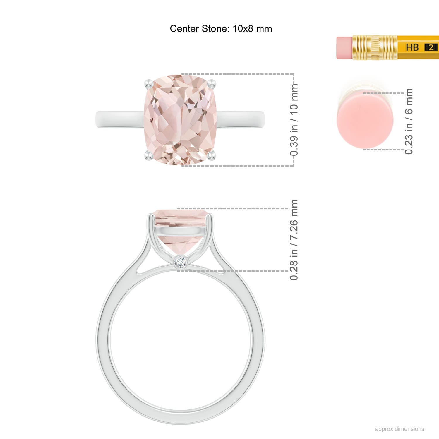 A - Morganite / 2.72 CT / 14 KT White Gold