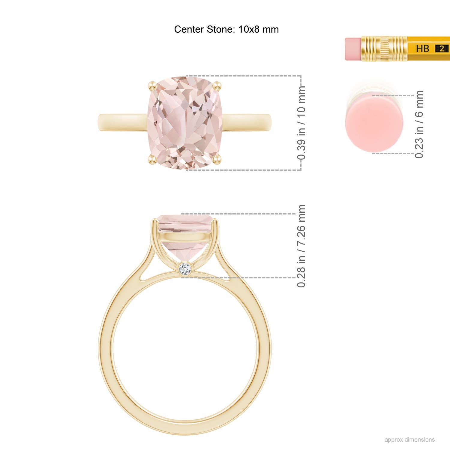 A - Morganite / 2.72 CT / 14 KT Yellow Gold