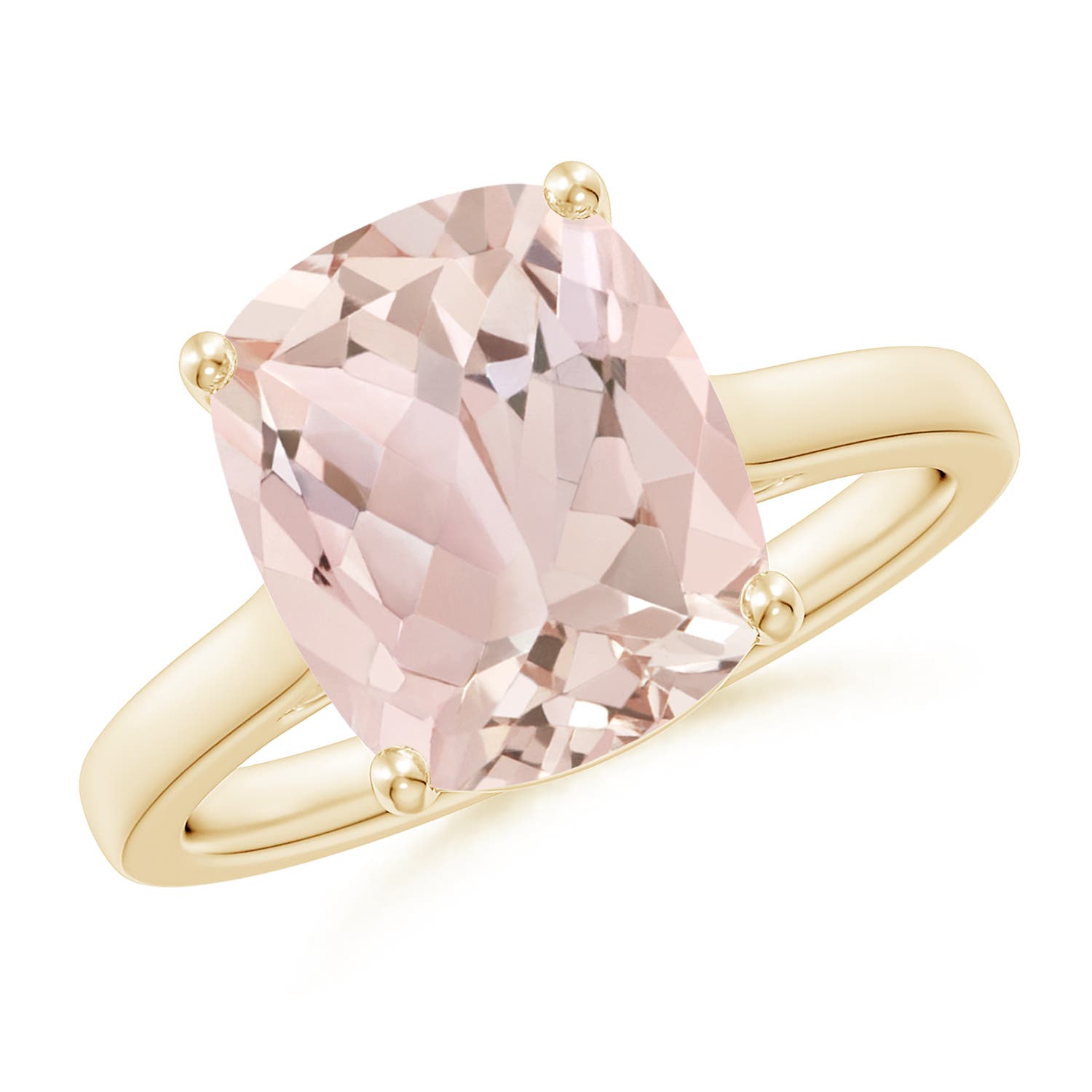 A - Morganite / 3.93 CT / 14 KT Yellow Gold