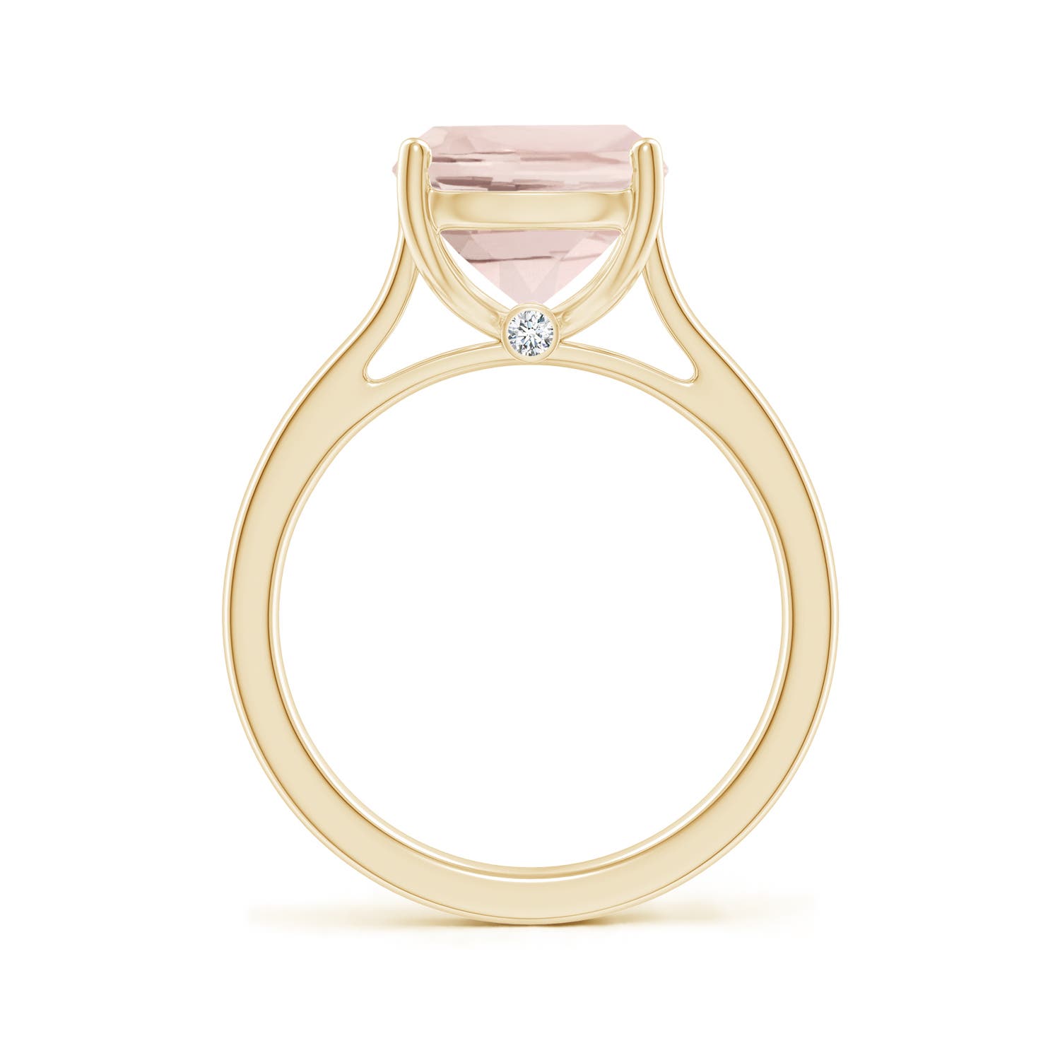 A - Morganite / 3.93 CT / 14 KT Yellow Gold