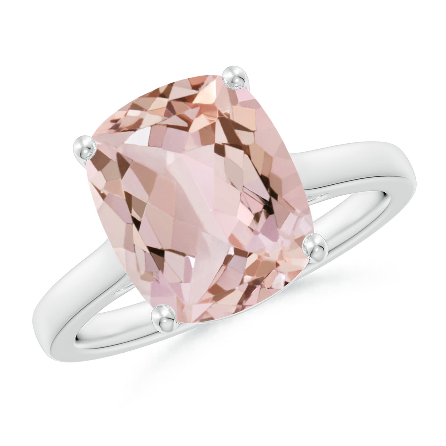 AA - Morganite / 3.93 CT / 14 KT White Gold