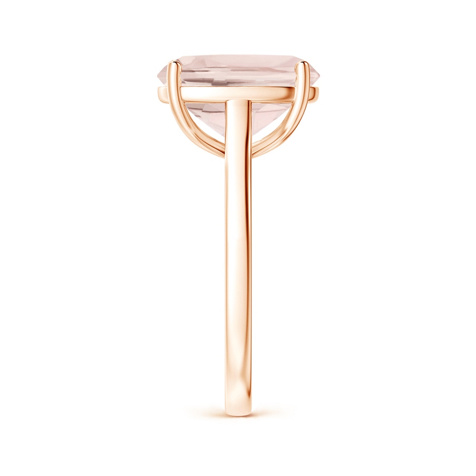 12x10mm A Classic Cushion Morganite Solitaire Ring in Rose Gold side-2