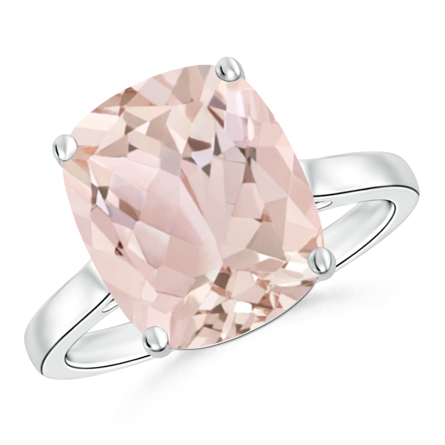 A - Morganite / 4.04 CT / 14 KT White Gold