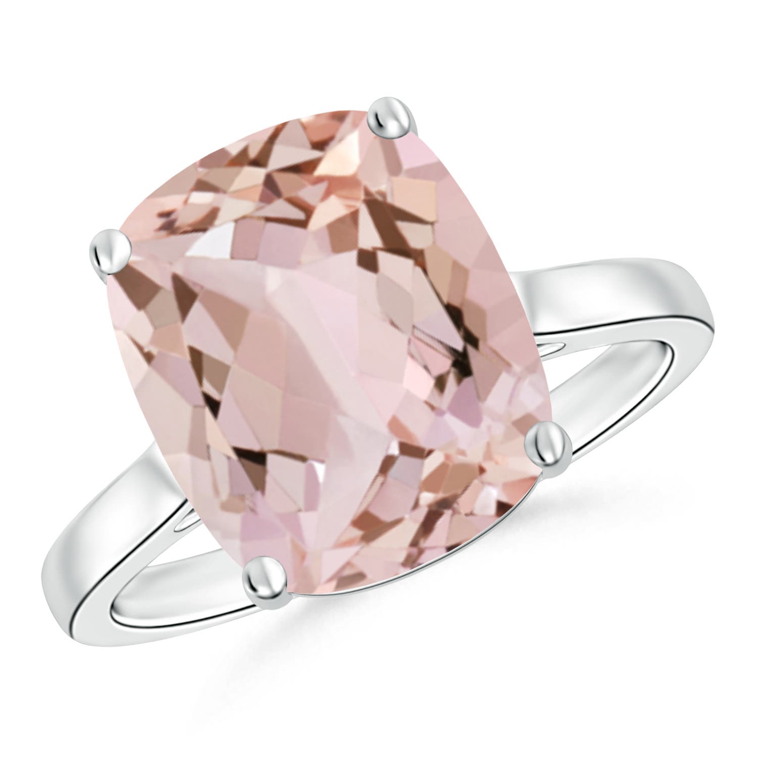 AA - Morganite / 4.04 CT / 14 KT White Gold