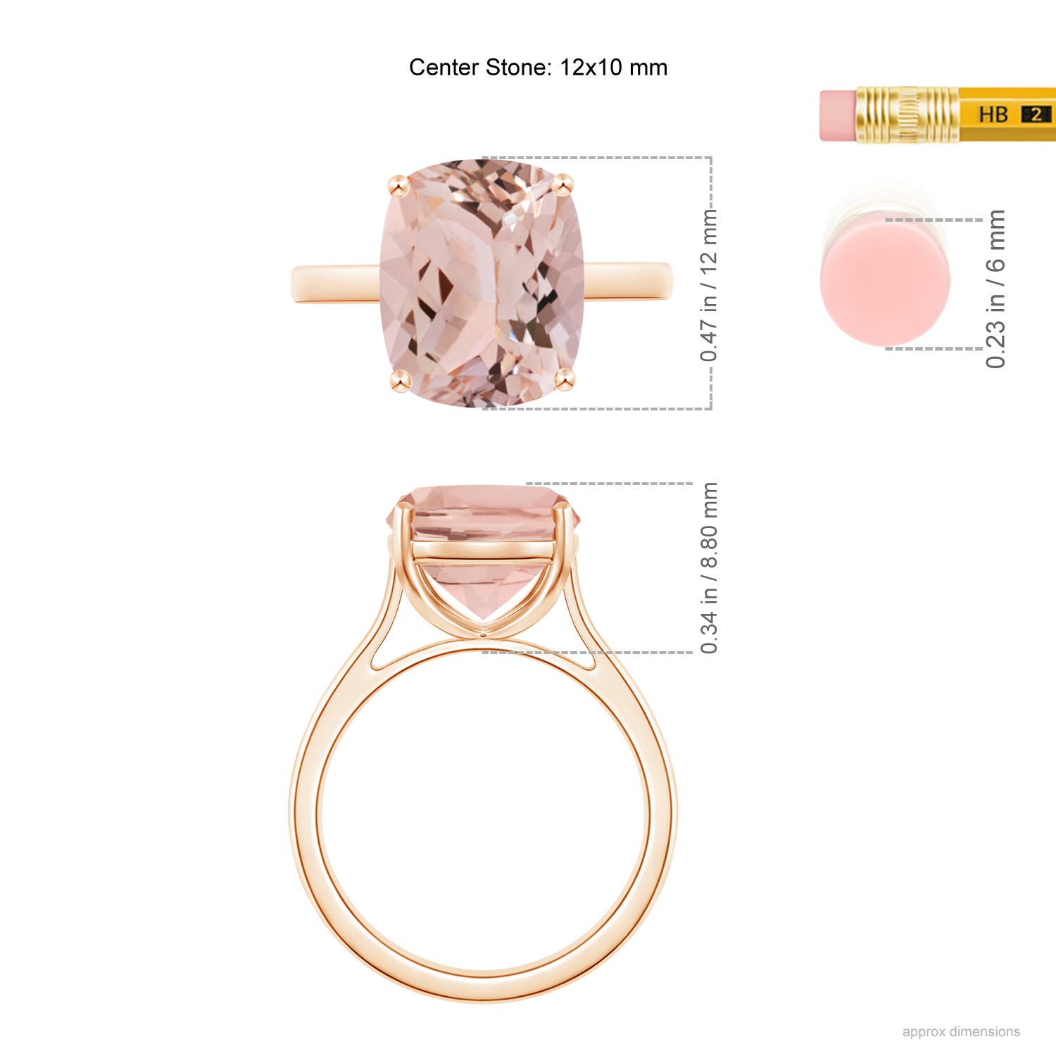 AAA - Morganite / 4.04 CT / 14 KT Rose Gold