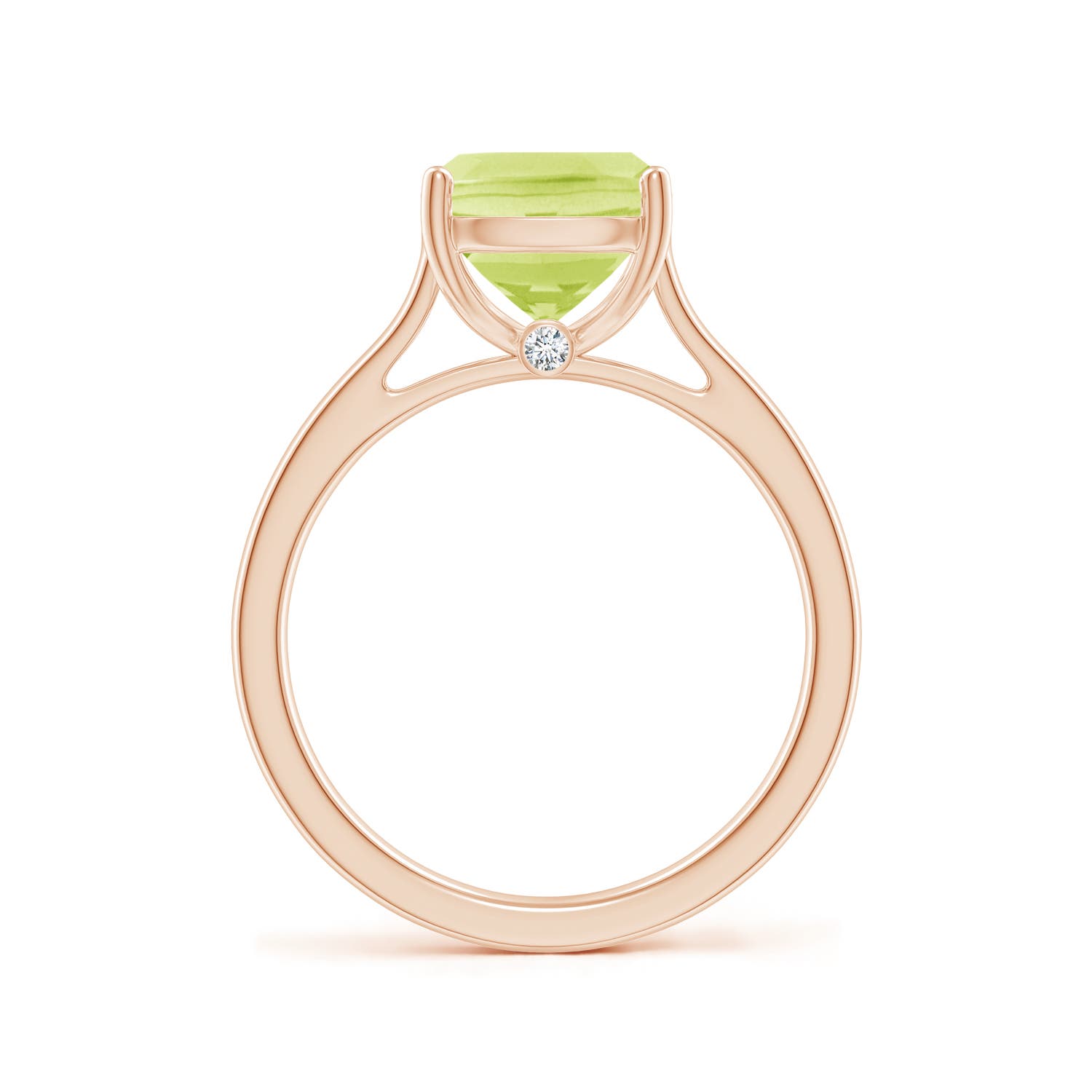 A - Peridot / 2.92 CT / 14 KT Rose Gold