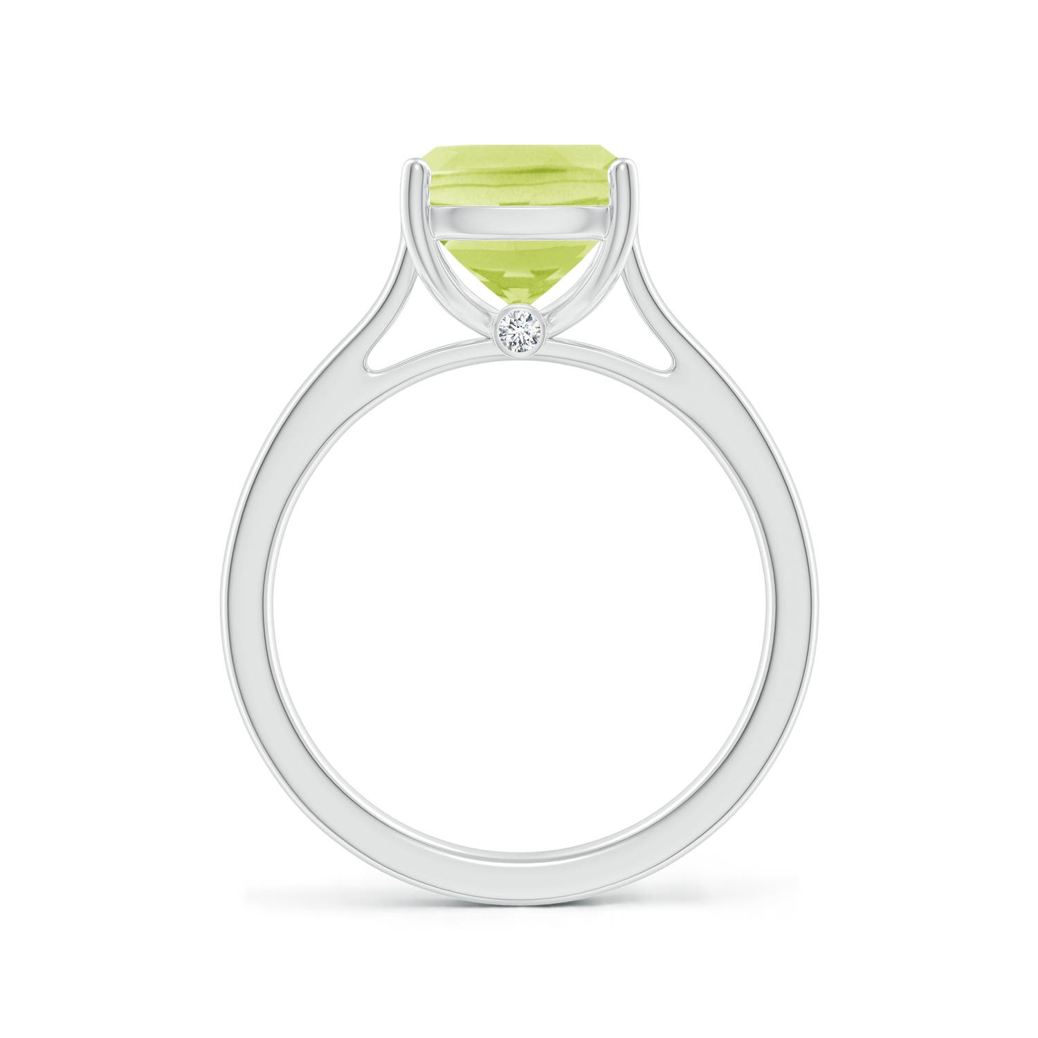 A - Peridot / 2.92 CT / 14 KT White Gold