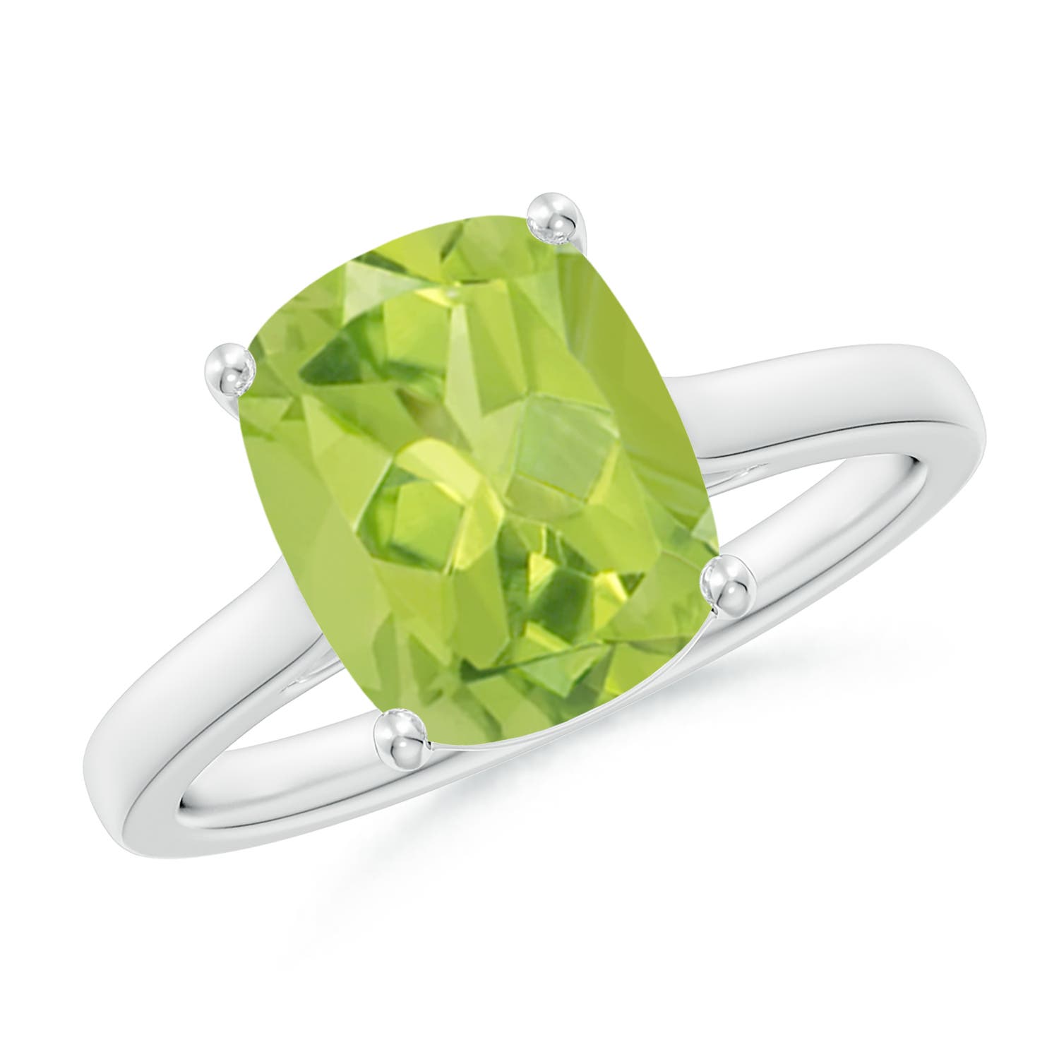 AA - Peridot / 2.92 CT / 14 KT White Gold