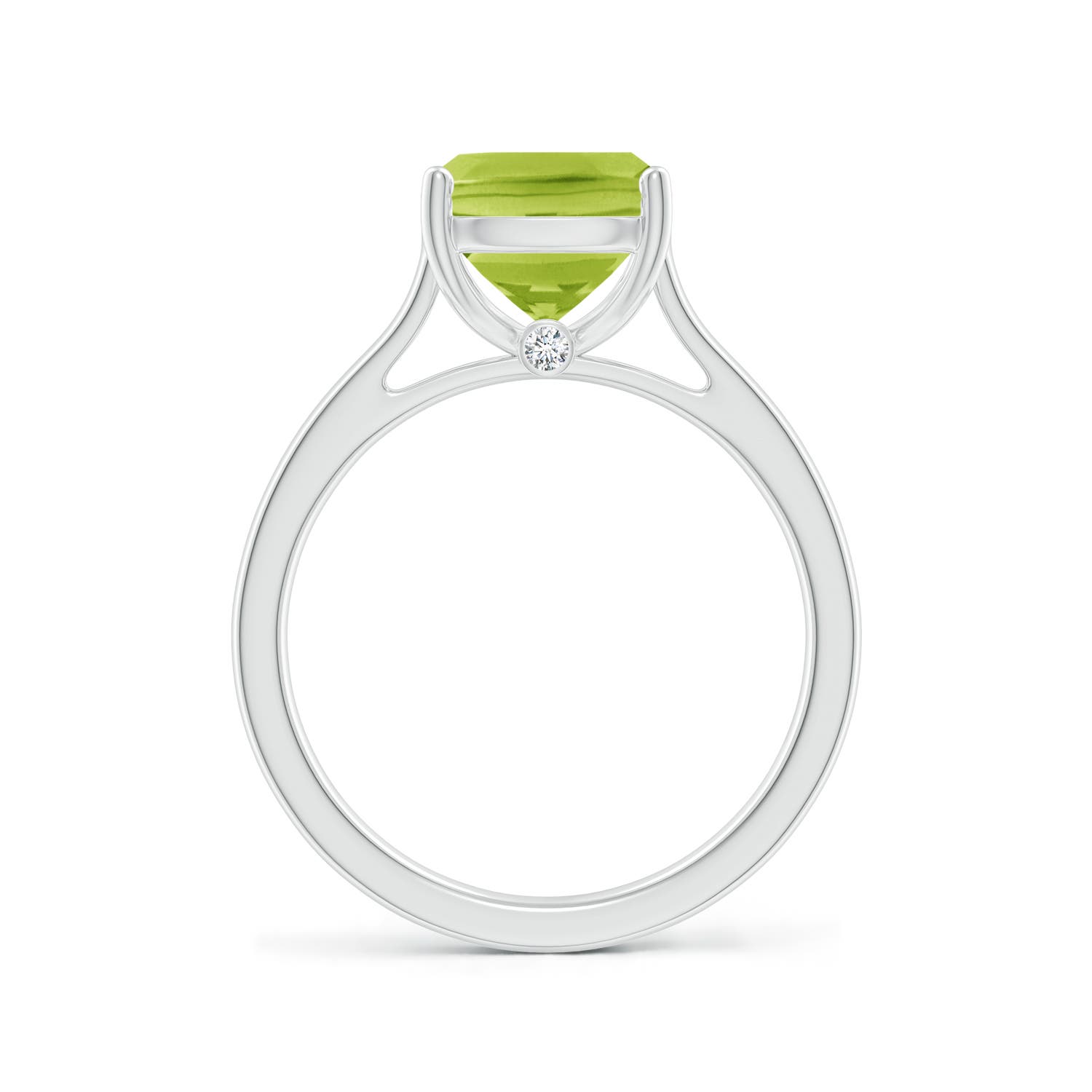 AA - Peridot / 2.92 CT / 14 KT White Gold