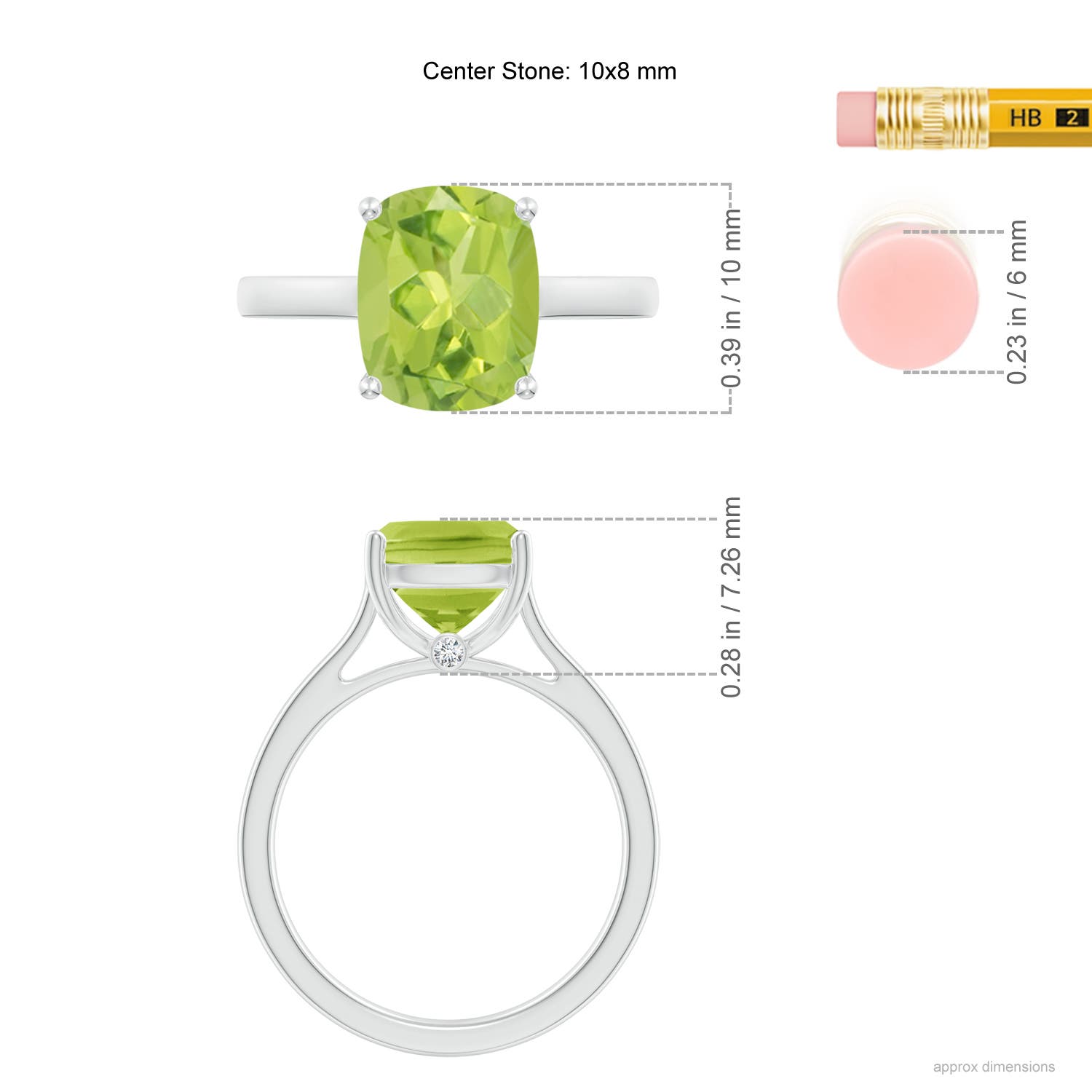 AA - Peridot / 2.92 CT / 14 KT White Gold