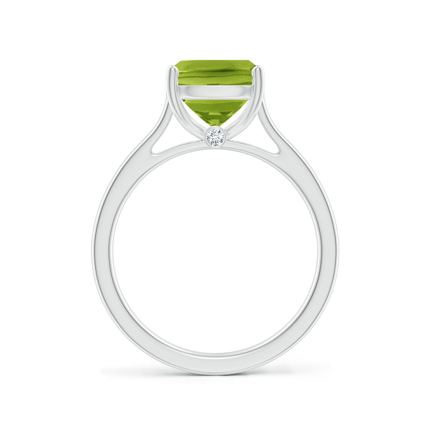 AAA - Peridot / 2.92 CT / 14 KT White Gold