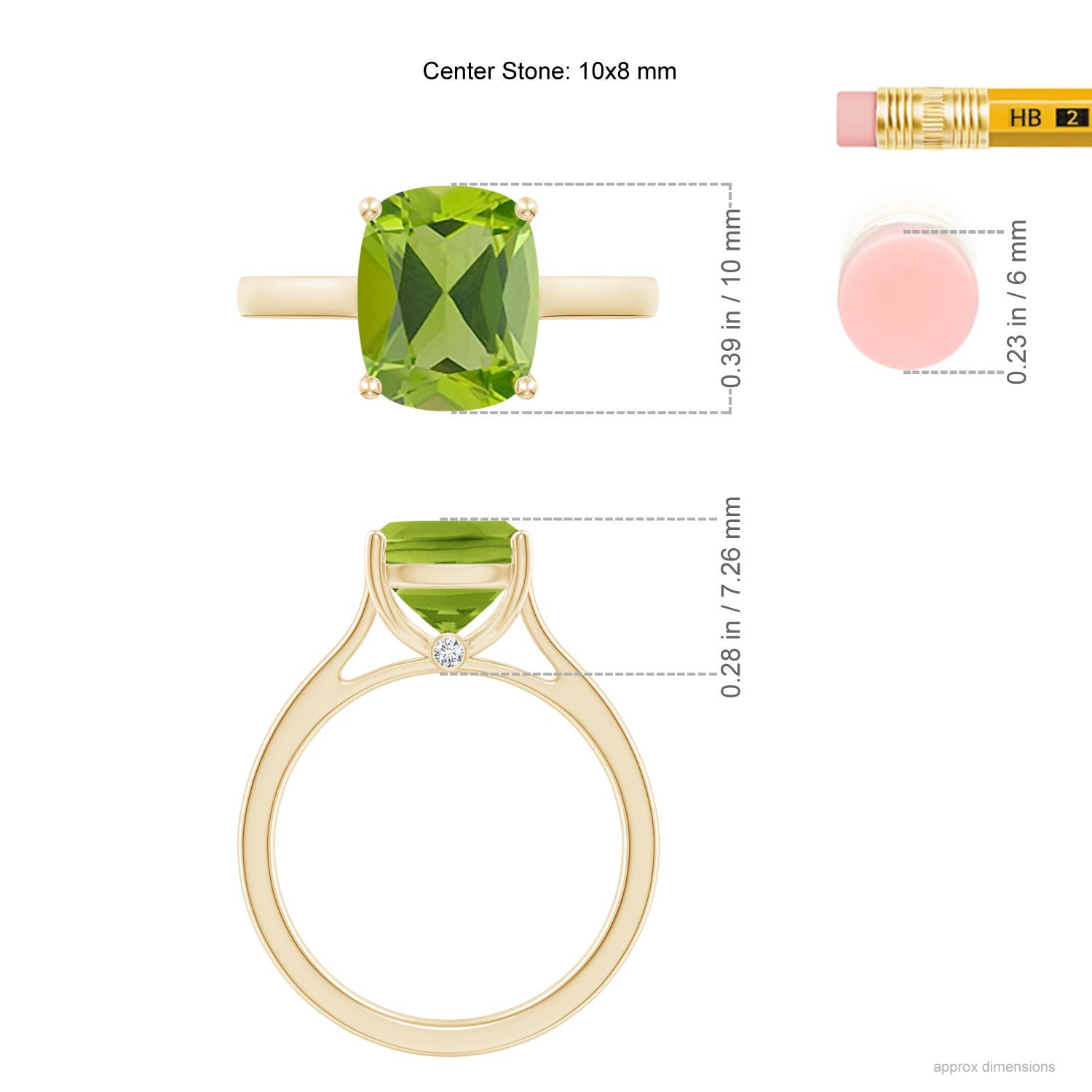 AAA - Peridot / 2.92 CT / 14 KT Yellow Gold