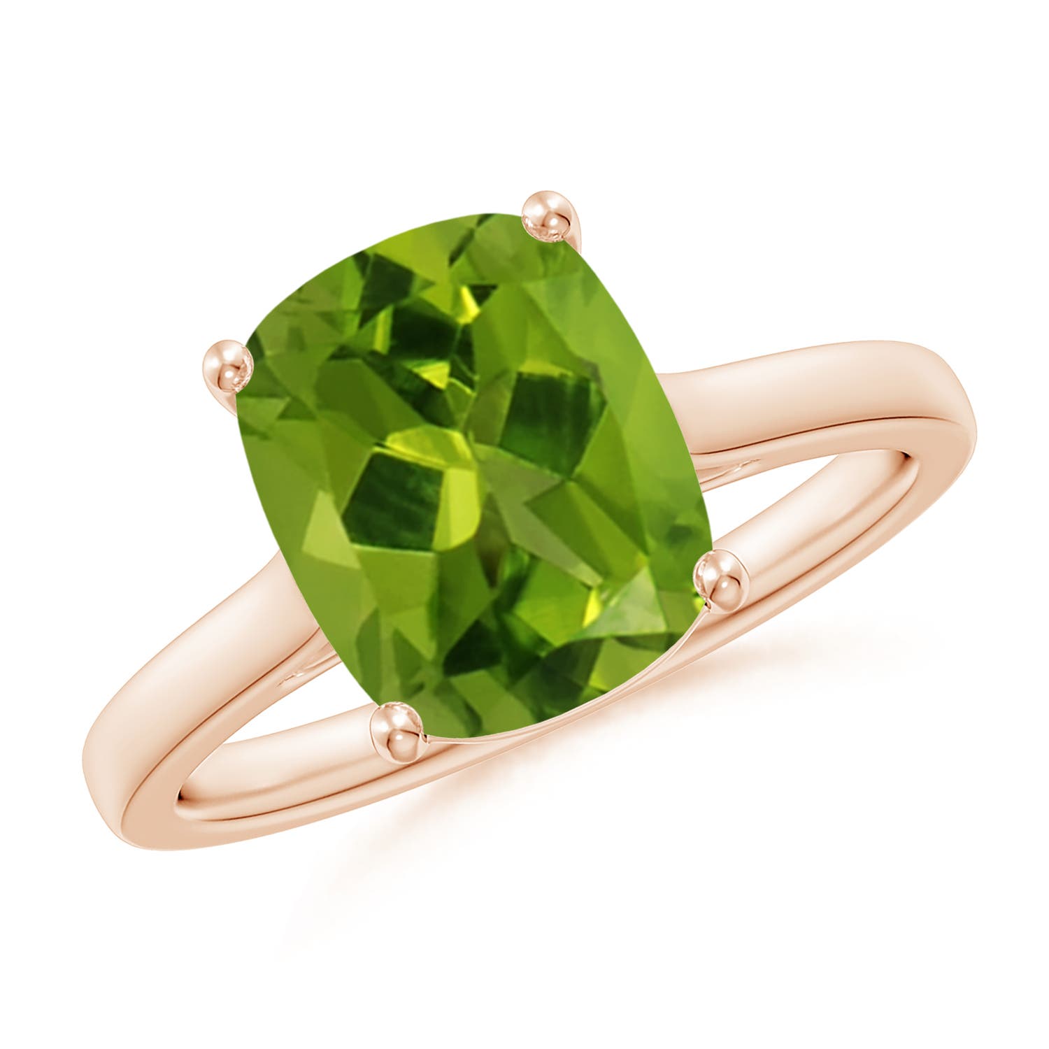 AAAA - Peridot / 2.92 CT / 14 KT Rose Gold