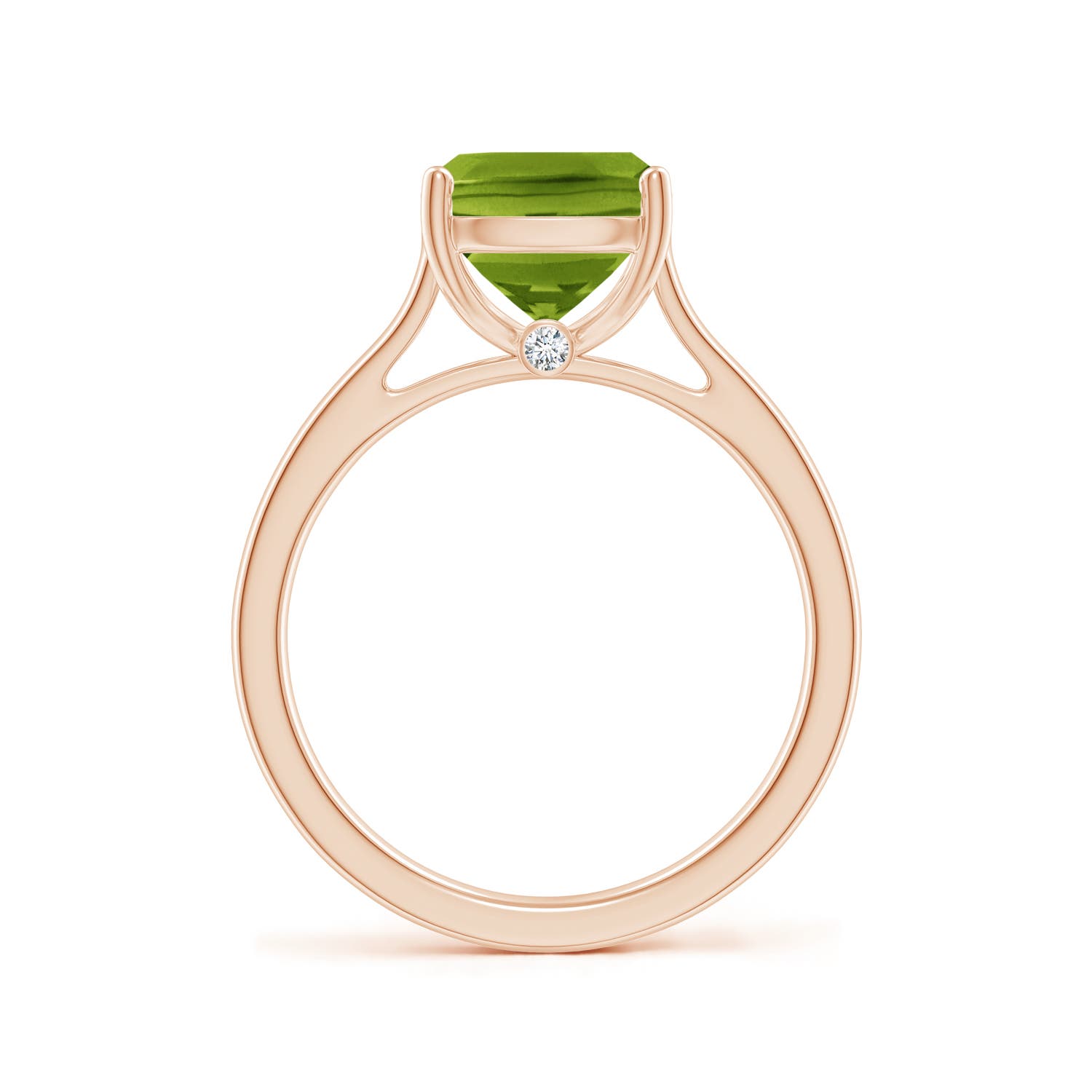 AAAA - Peridot / 2.92 CT / 14 KT Rose Gold