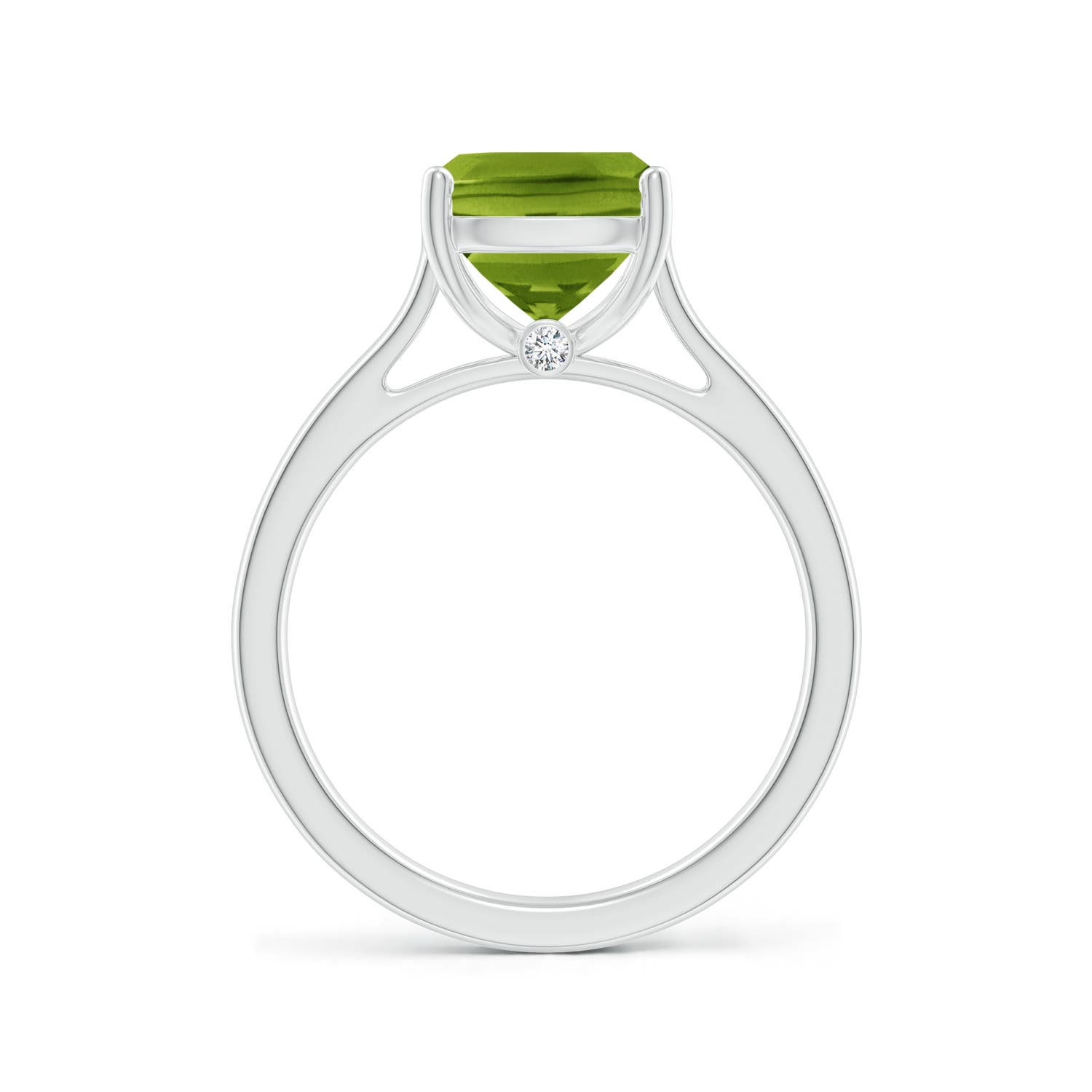 AAAA - Peridot / 2.92 CT / 14 KT White Gold