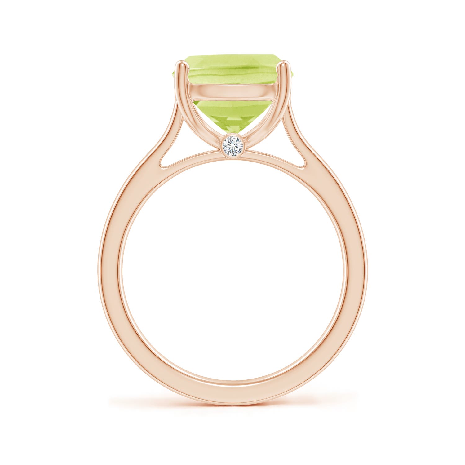 A - Peridot / 4.03 CT / 14 KT Rose Gold