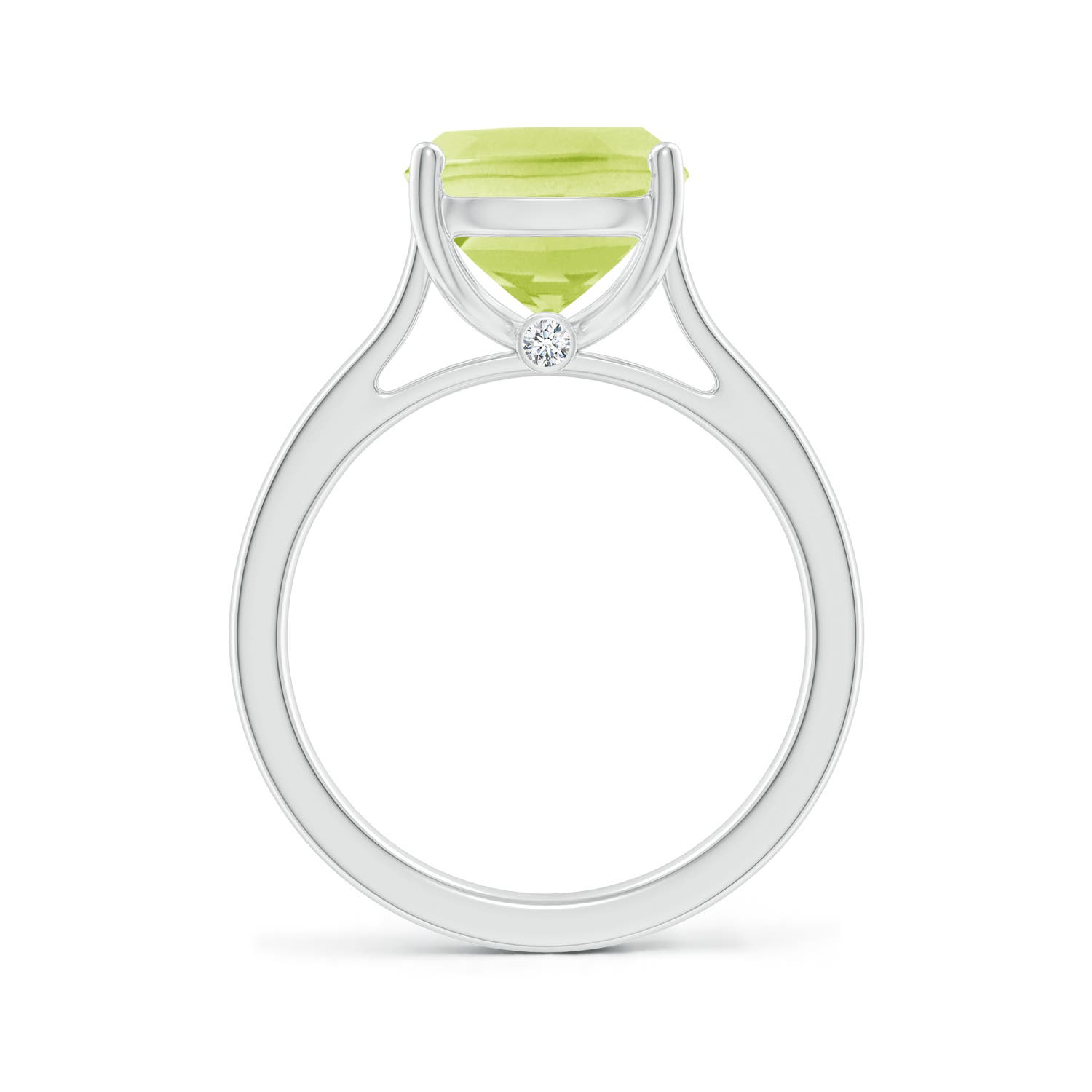 A - Peridot / 4.03 CT / 14 KT White Gold