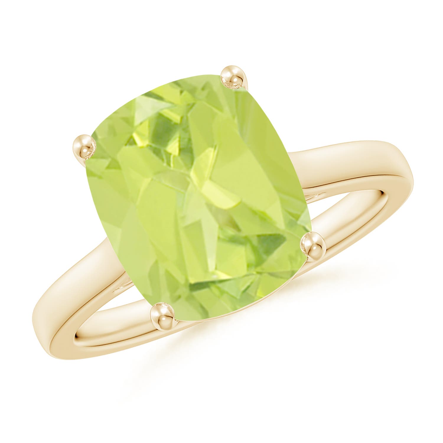 A - Peridot / 4.03 CT / 14 KT Yellow Gold