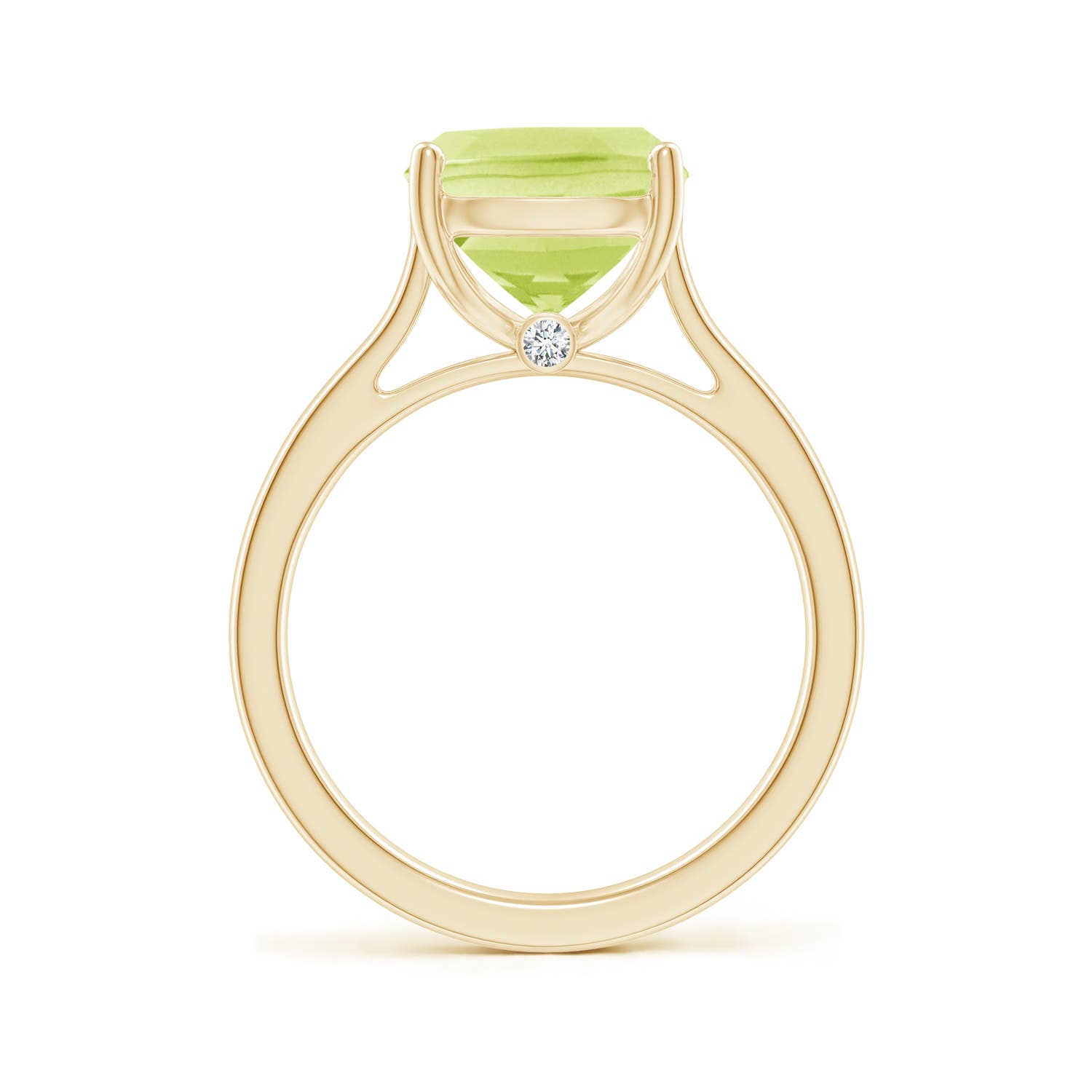 A - Peridot / 4.03 CT / 14 KT Yellow Gold