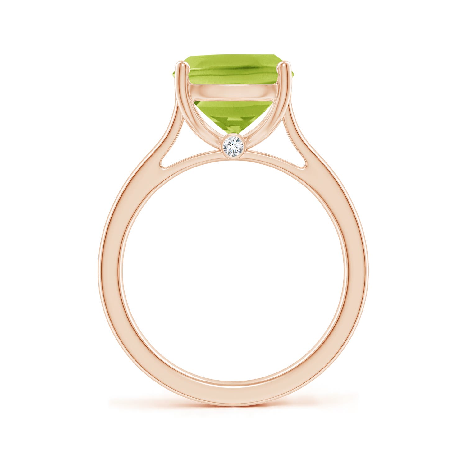 AA - Peridot / 4.03 CT / 14 KT Rose Gold