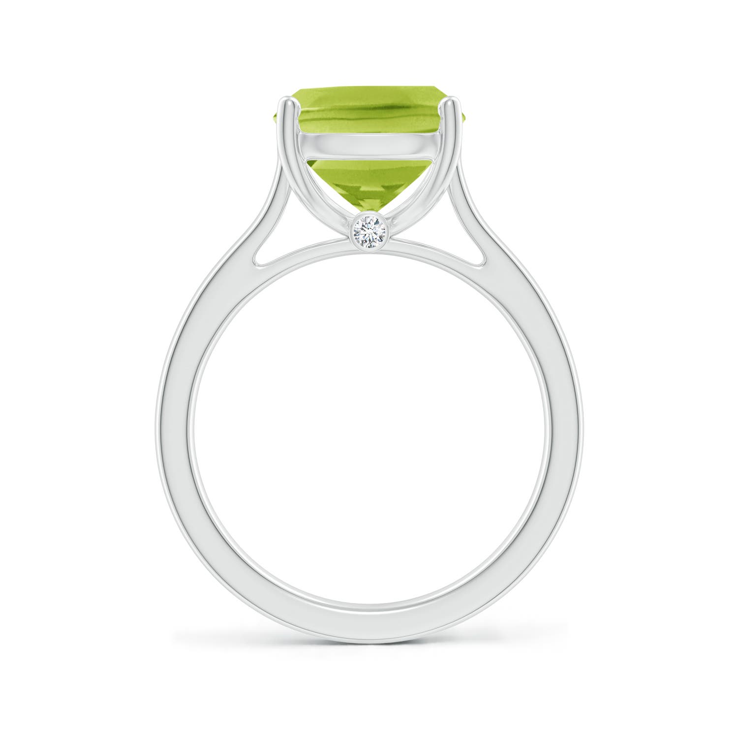 AA - Peridot / 4.03 CT / 14 KT White Gold