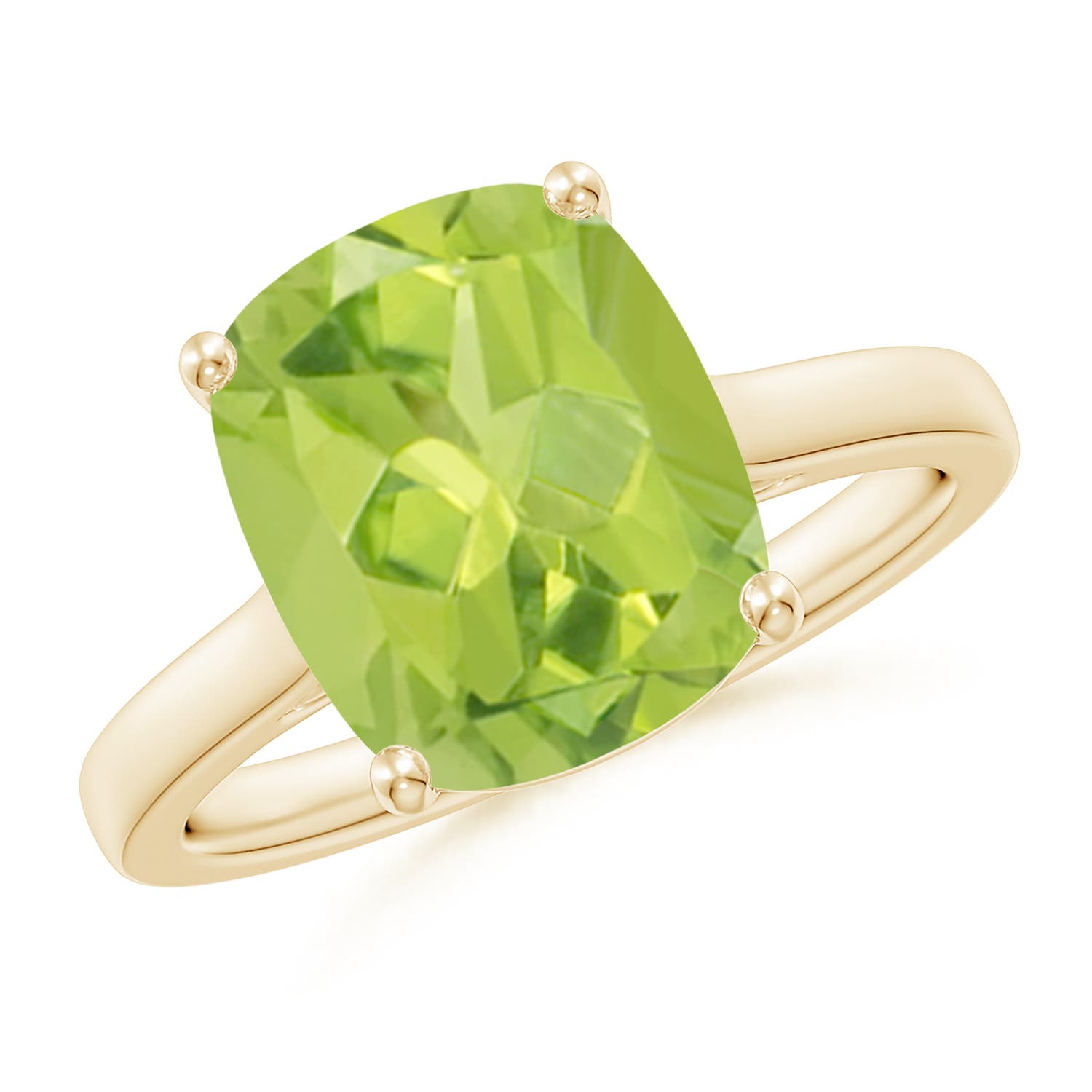 AA - Peridot / 4.03 CT / 14 KT Yellow Gold