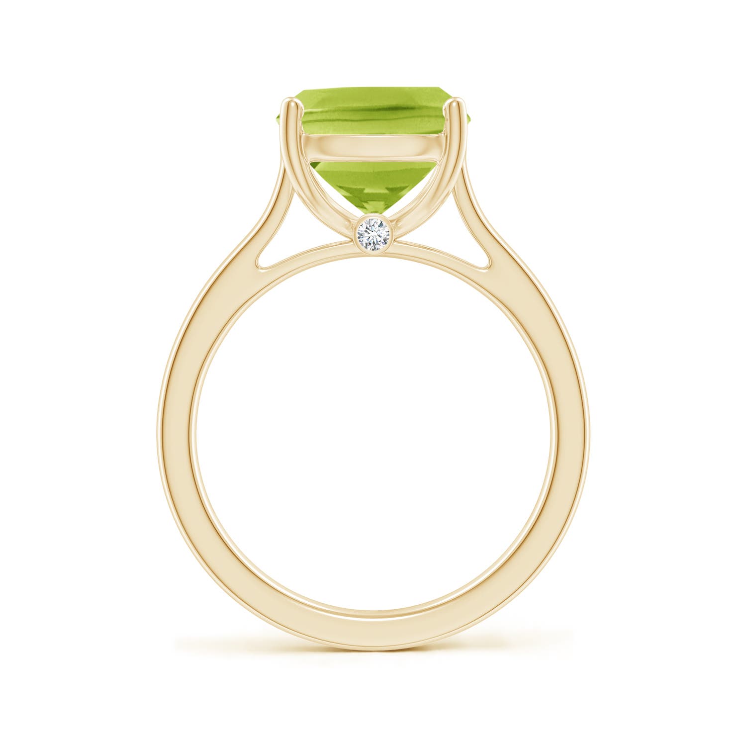 AA - Peridot / 4.03 CT / 14 KT Yellow Gold