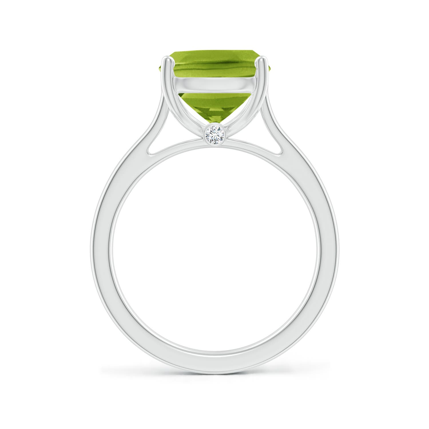 AAA - Peridot / 4.03 CT / 14 KT White Gold